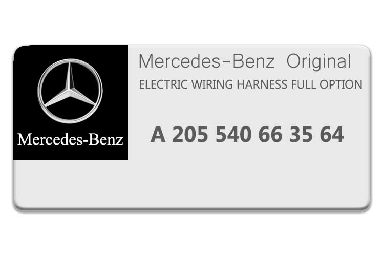 MERCEDES C CLASS ELECTRIC WIRING HARNESS A2055406635