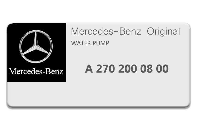 MERCEDES ENGINE WATER PUMP A2702000800