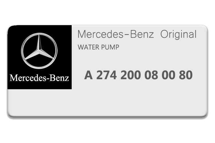 MERCEDES ENGINE WATER PUMP A2742000800