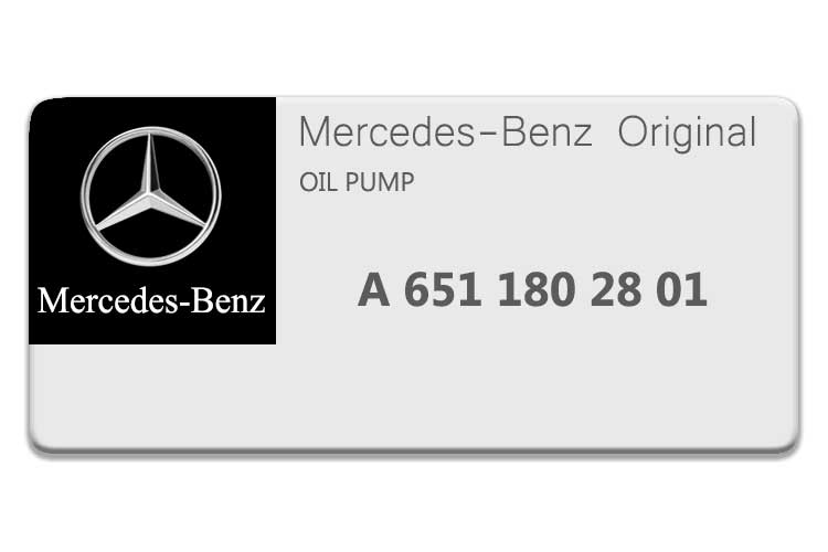 MERCEDES C CLASS OIL PUMP A6511802801