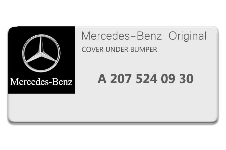 Mercedes Benz E CLASS COUPE COVER UNDER BUMPER 2075240930