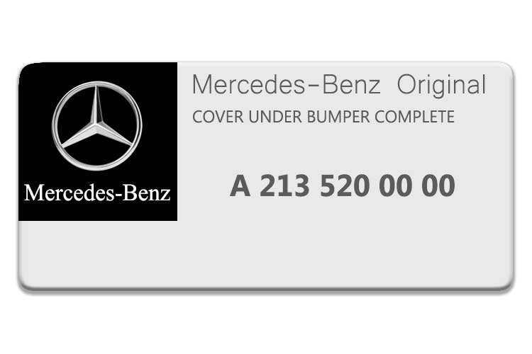 Mercedes Benz E CLASS COVER UNDER BUMPER 2135200000