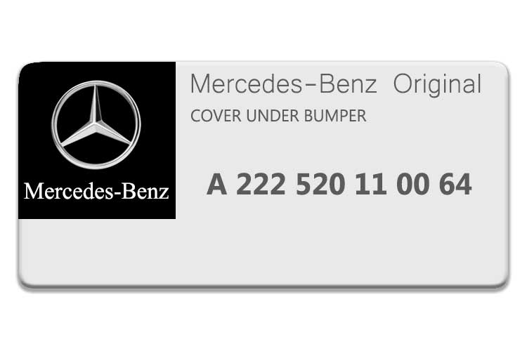Mercedes Benz S CLASS COVER UNDER BUMPER 2225201100