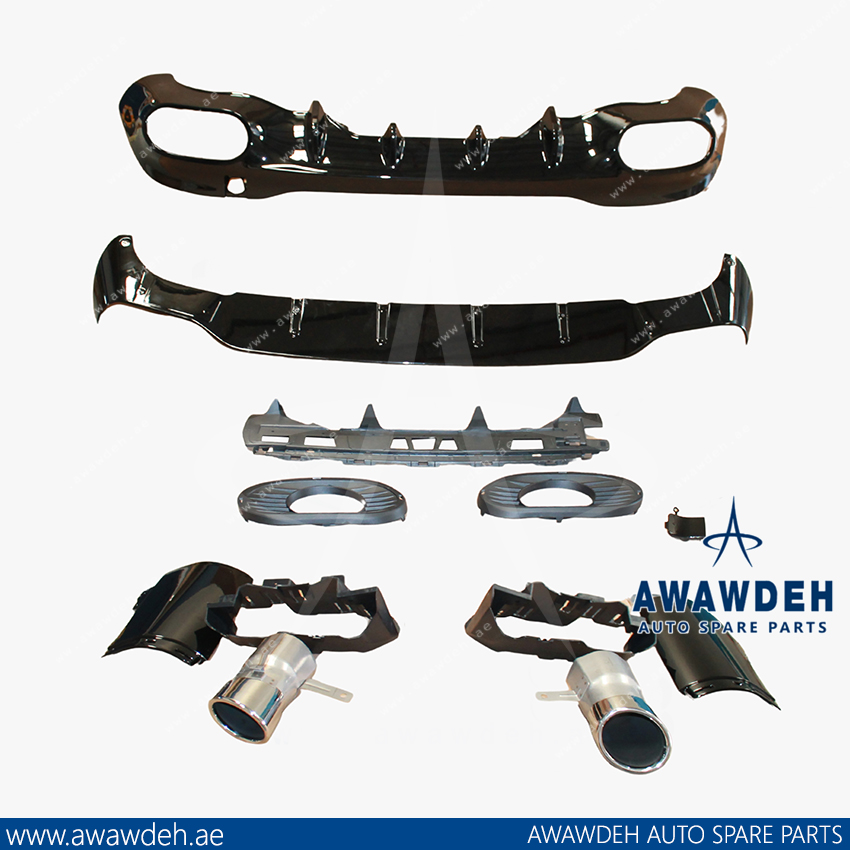 MERCEDES CLA CLASS DIFFUSER WITH CHROME EXHAUST AMG35