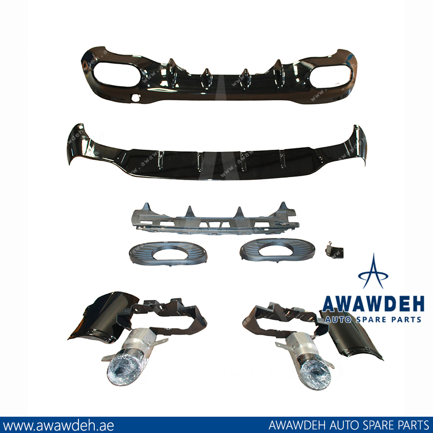 MERCEDES CLA CLASS DIFFUSER WITH BLACK EXHAUST AMG35