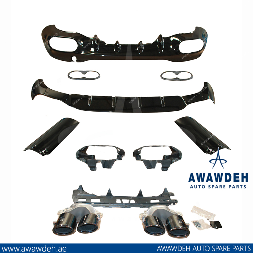 MERCEDES CLA CLASS DIFFUSER WITH BLACK EXHAUST AMG 45