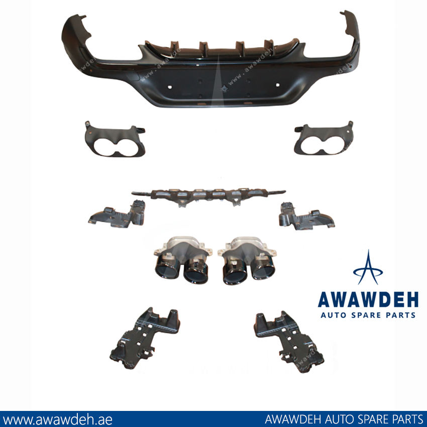 MERCEDES GLC CLASS DIFFUSER WITH BLACK EXHAUST AMG 43