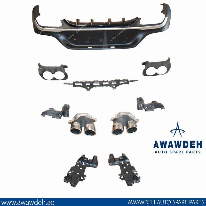 MERCEDES GLC CLASS DIFFUSER WITH CHROME EXHAUST AMG 43