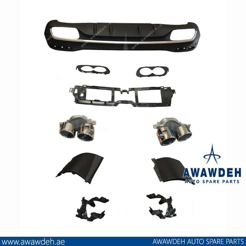 MERCEDES GLE CLASS DIFFUSER WITH CHROME EXHAUST AMG 53