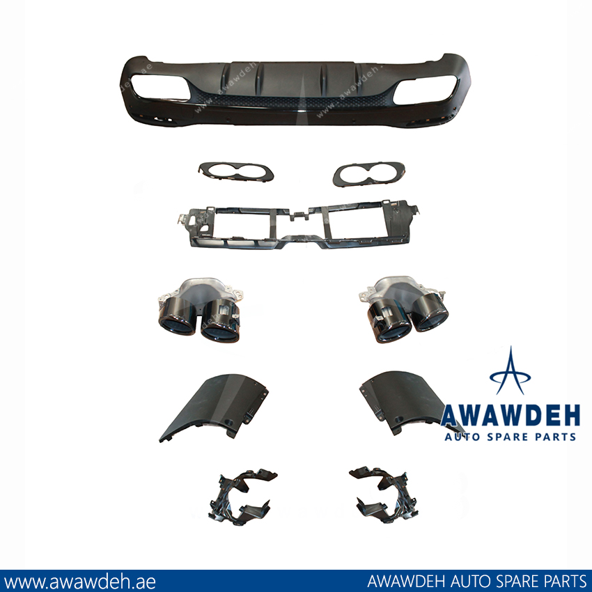 MERCEDES GLE CLASS DIFFUSER WITH BLACK EXHAUST AMG 53